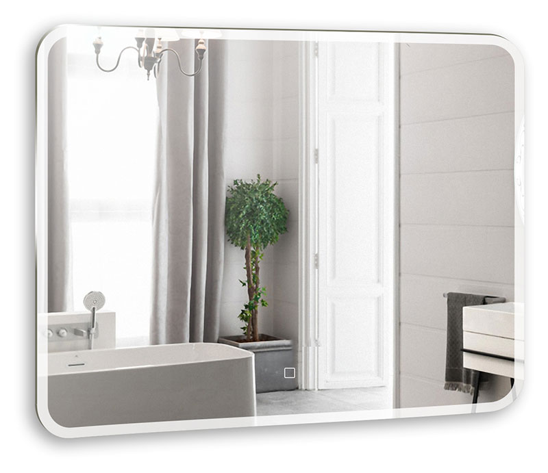 зеркало silver mirrors стив led 2 100x80 сенсорный выключатель и двойной подогрев