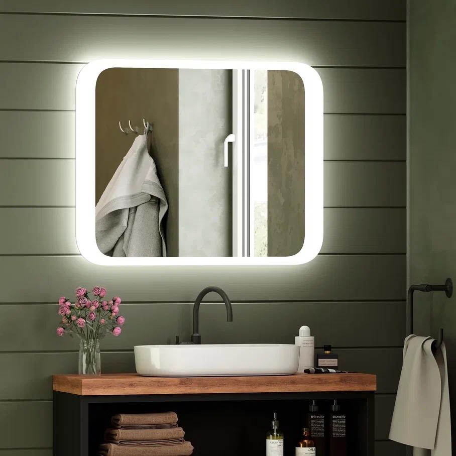 зеркало континент калипсо люкс led 68x53,5 с подсветкой