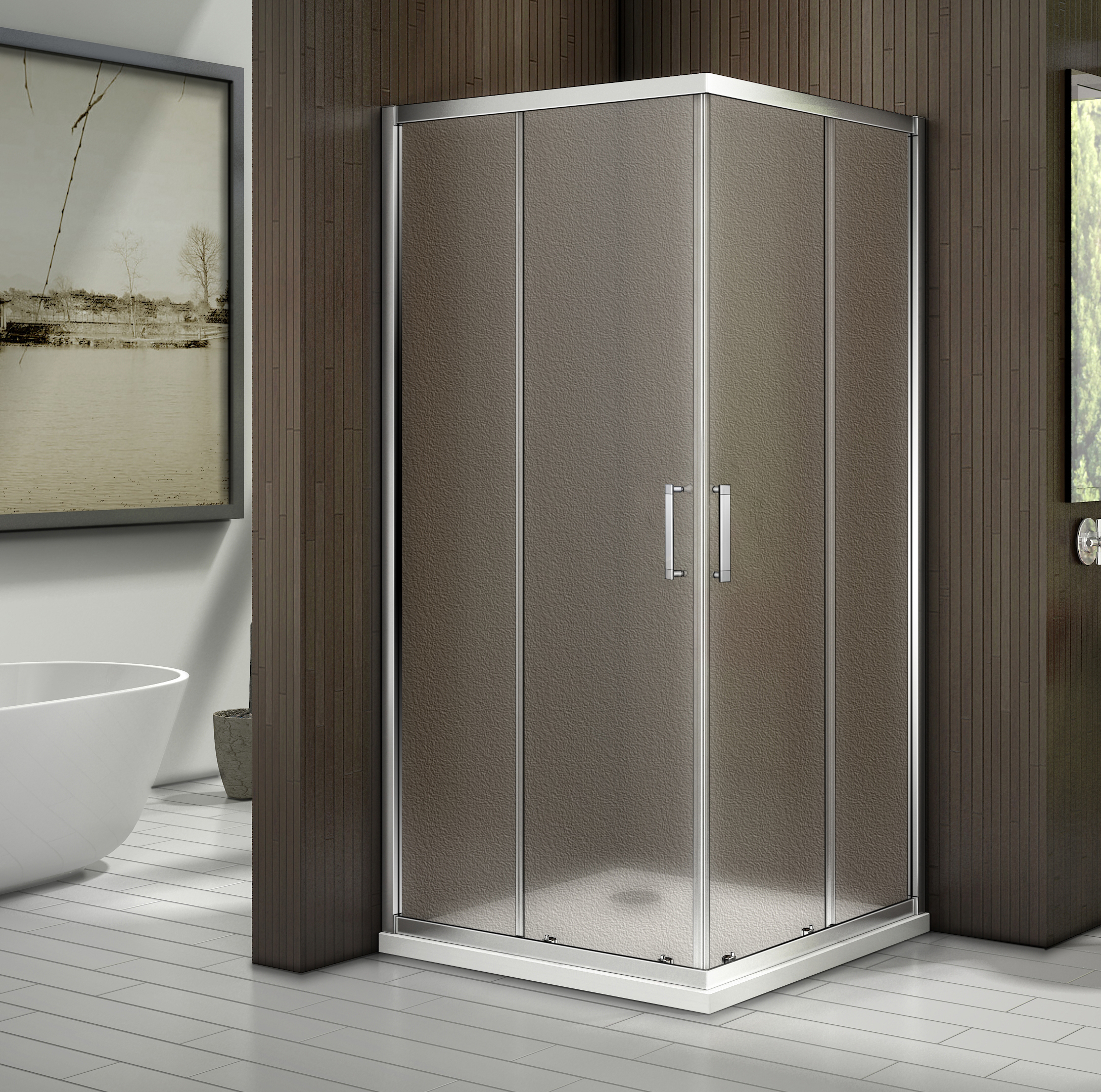душевой уголок gooddoor latte cr-80-g-we 80x80