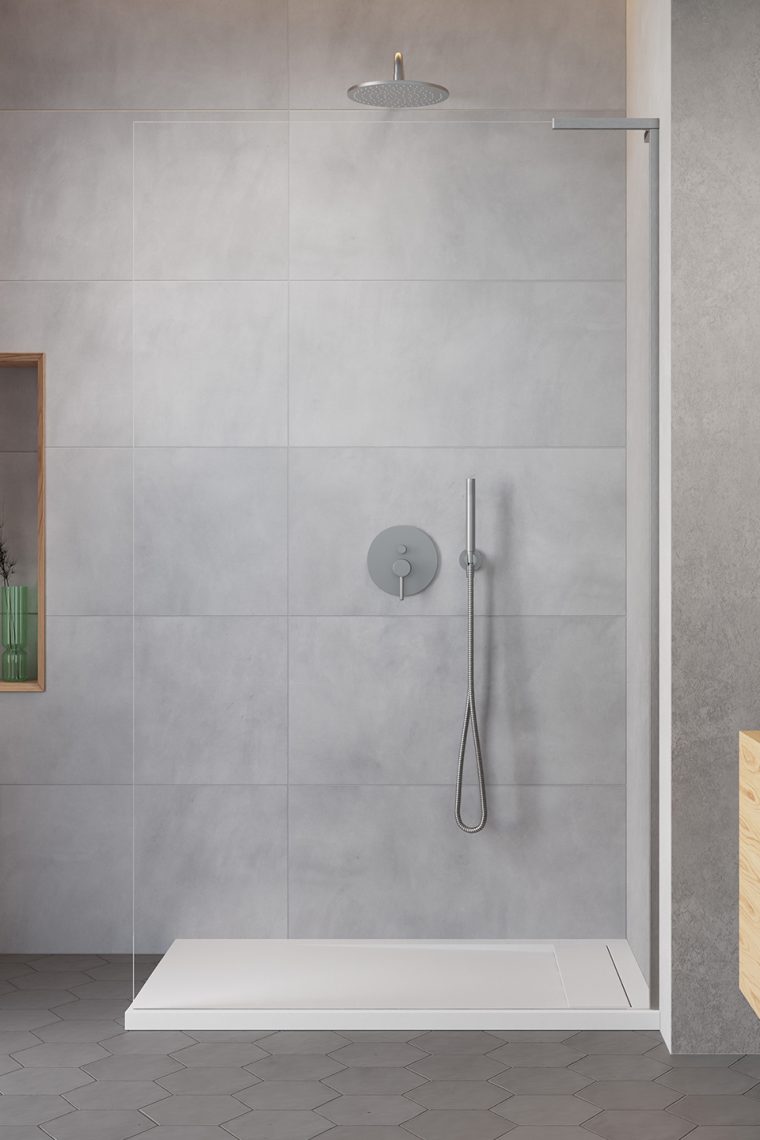 душевой уголок radaway walk-in modo sl ii brushed nickel 120 right прозрачное стекло / профиль брашированый никель (правый)