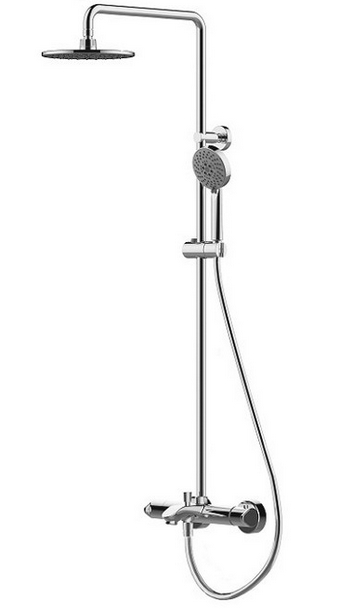 душевая стойка bravat waterfall f639114c-a-rus с термостатическим смесителем