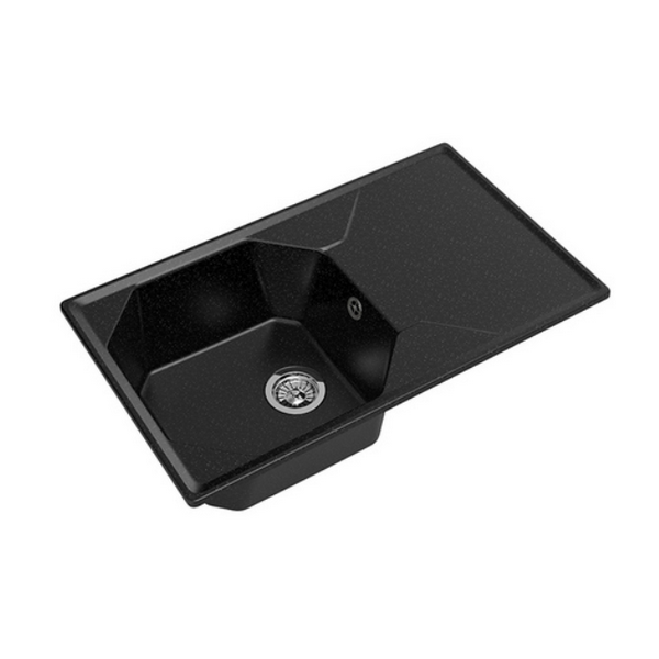 мойка кухонная granfest gf-u-840l черный