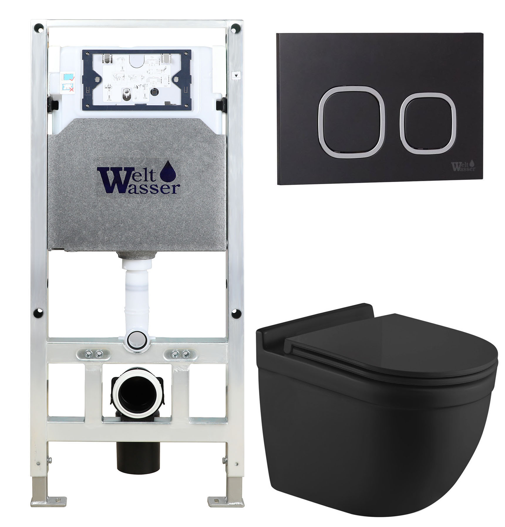 комплект welt-wasser amberg 506 st + heimbach 041 mt-bl + amberg rd-bl с черной клавишей