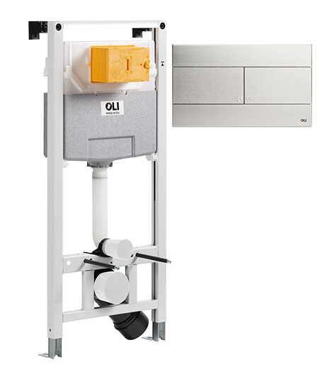 комплект инсталляции oli 120 099949 с клавишей смыва slim хром матовый 659046
