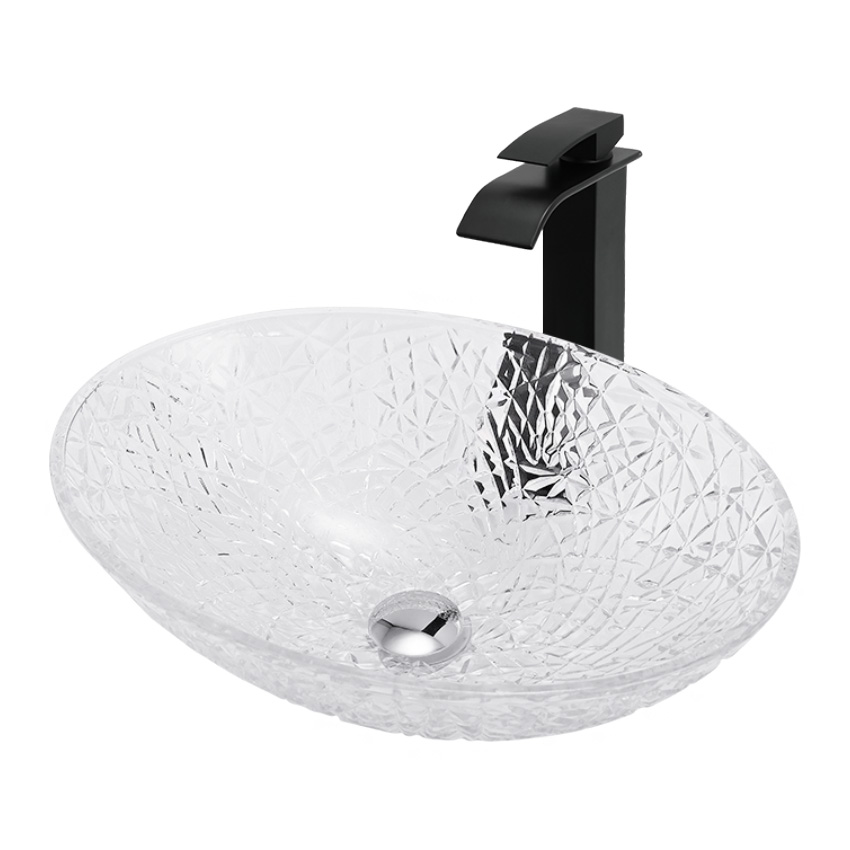 умывальник abber glas ak2303 50x35,5 прозрачный