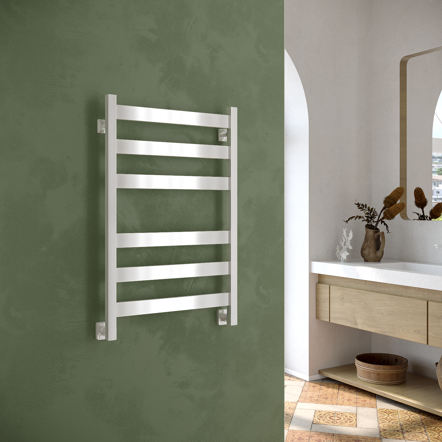 полотенцесушитель водяной stinox sanremo 50x80 белый глянец