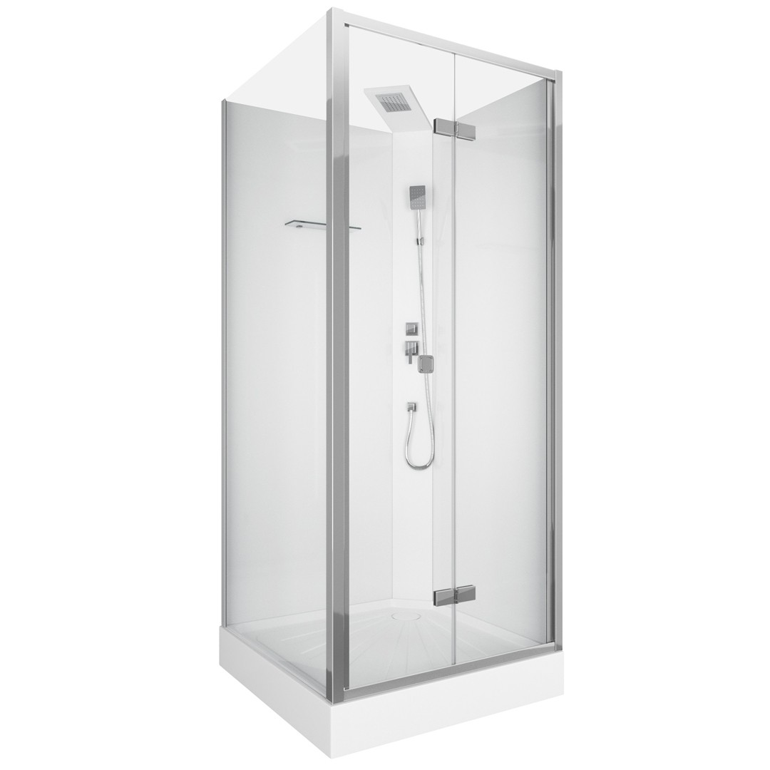душевая кабина ceruttispa bella90t 90x90 стекло прозрачное, профиль хром