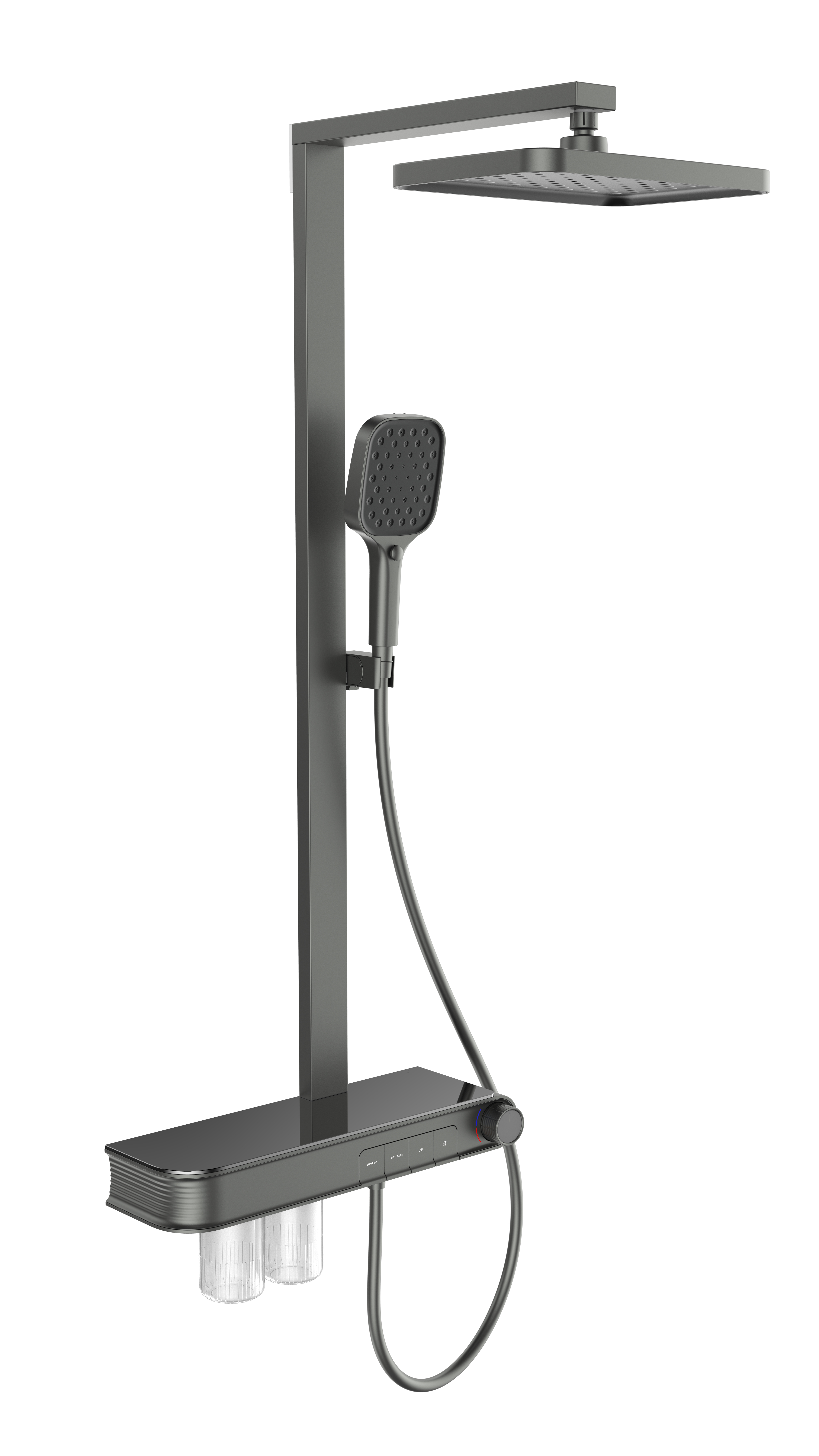 душевая стойка roxen bubble 500610-gm с автоматической подачей гигиенических средств