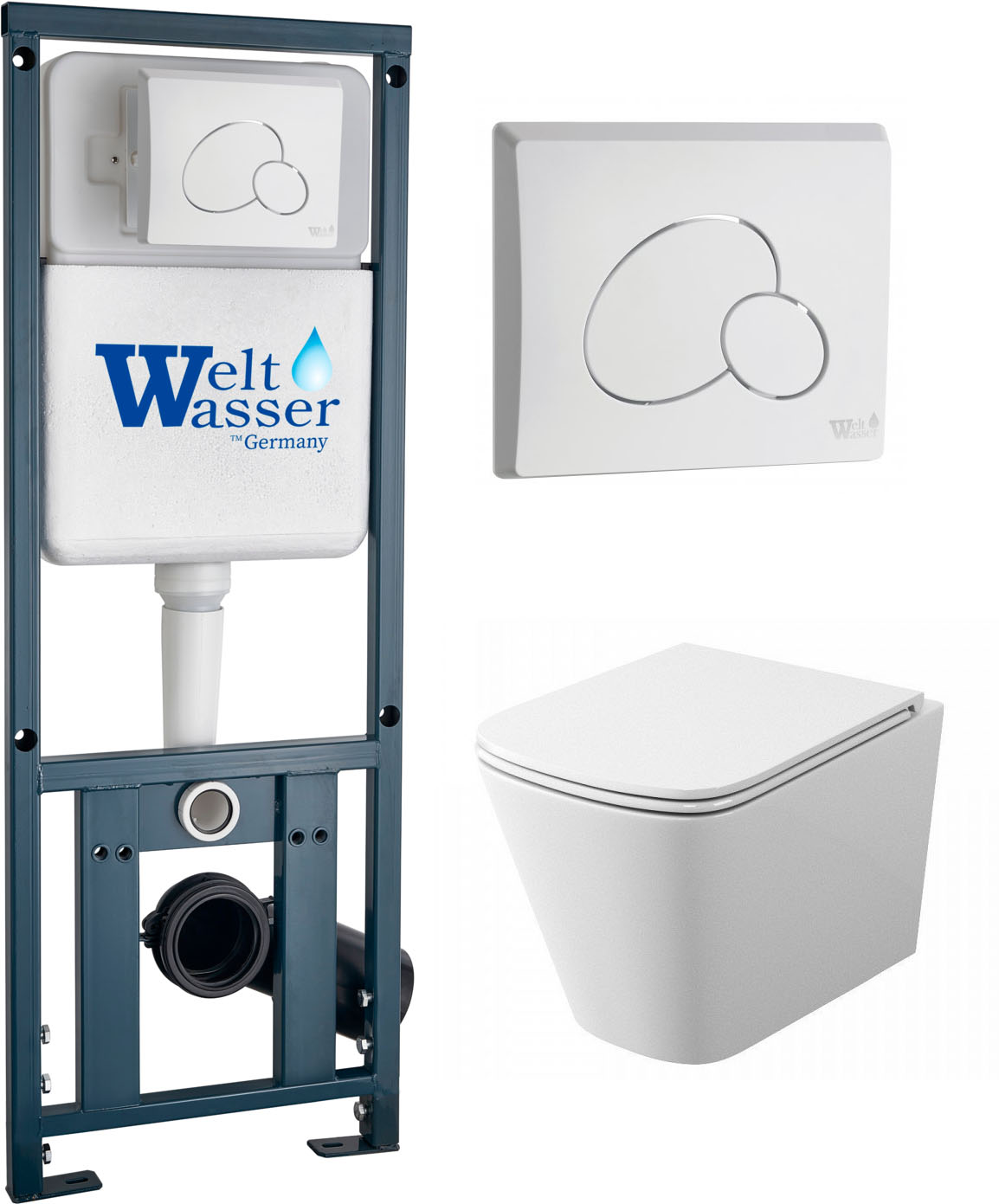 комплект инсталляции welt-wasser 410 rd с клавишей смыва wt и унитазом teymi t40302