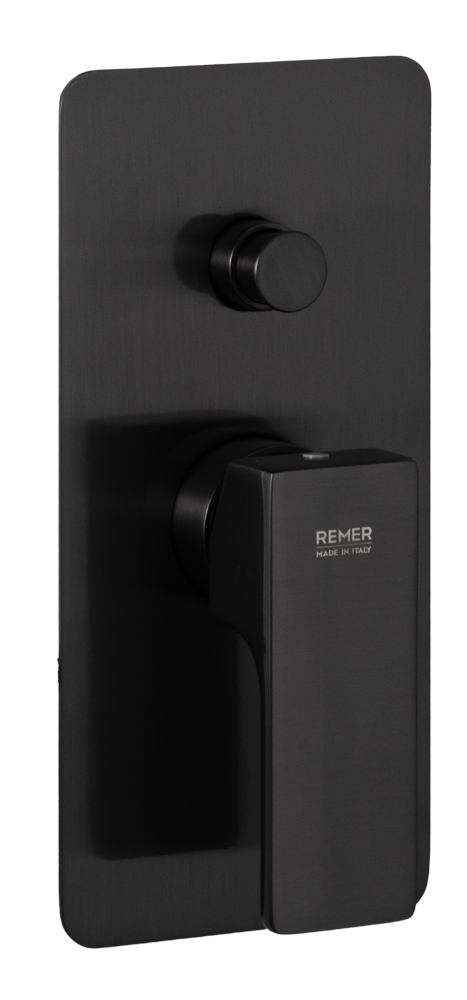 смеситель для душа remer absolute au09kbcfp черный брашированный хром