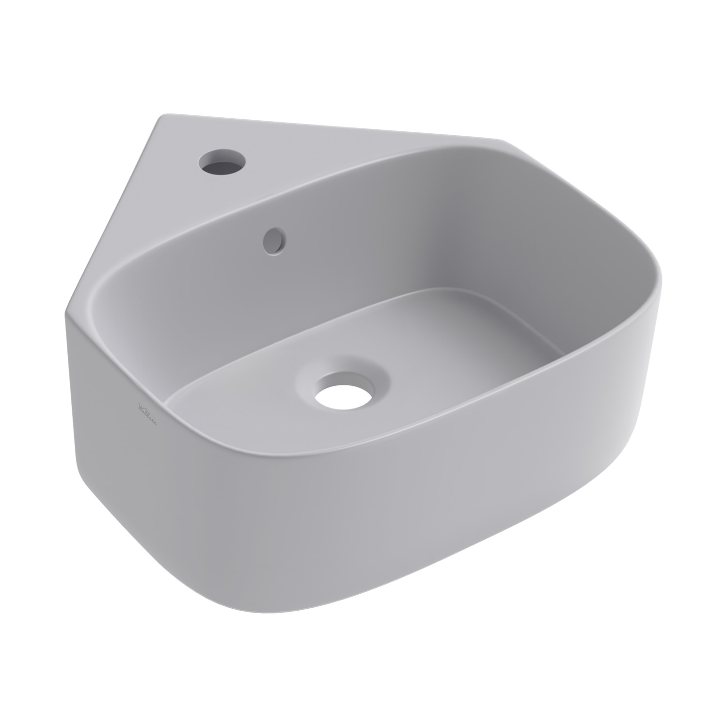 умывальник подвесной wellsee wc area 30180600s 39x44 серый матовый