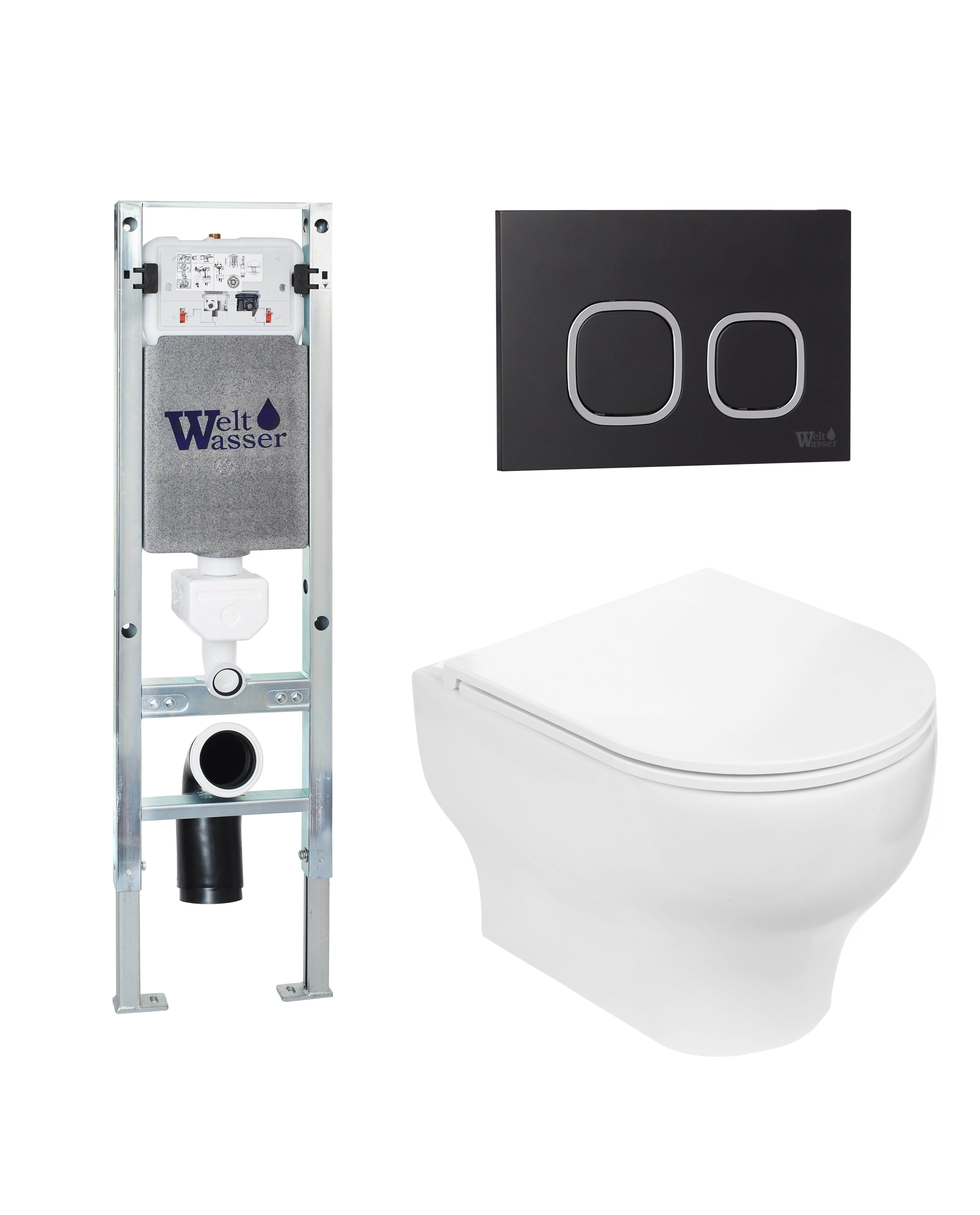 комплект welt-wasser amberg 350 st + erlenbach 004 gl-wt + amberg rd-bl с черной клавишей
