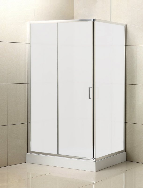 душевой уголок belbagno uno-ah-1-120/100-m-cr 120x100 стекло матовое, профиль хром