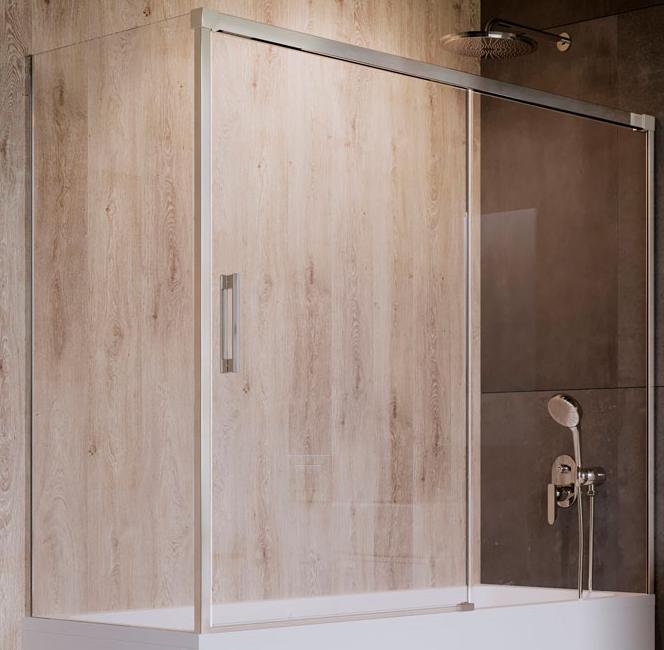 шторка на ванну radaway idea pn dwj+s 150 l+s 75r стекло прозрачное