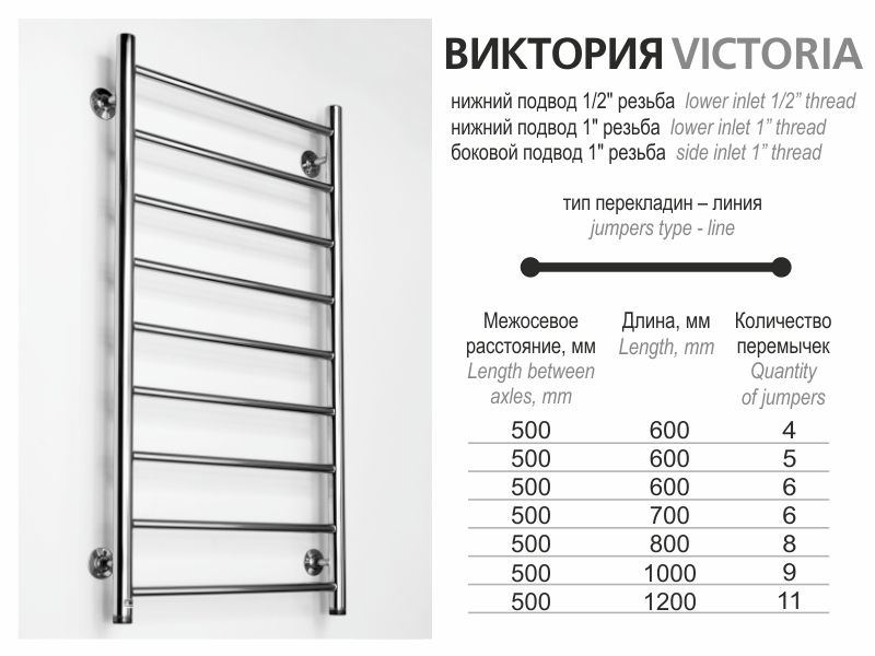 Полотенцесушитель Ростела Виктория 1/2" 11 перекладин 500x1200 фото 4 полотенцесушитель ростела виктория 1/2" 11 перекладин 500x1200 фото 4
