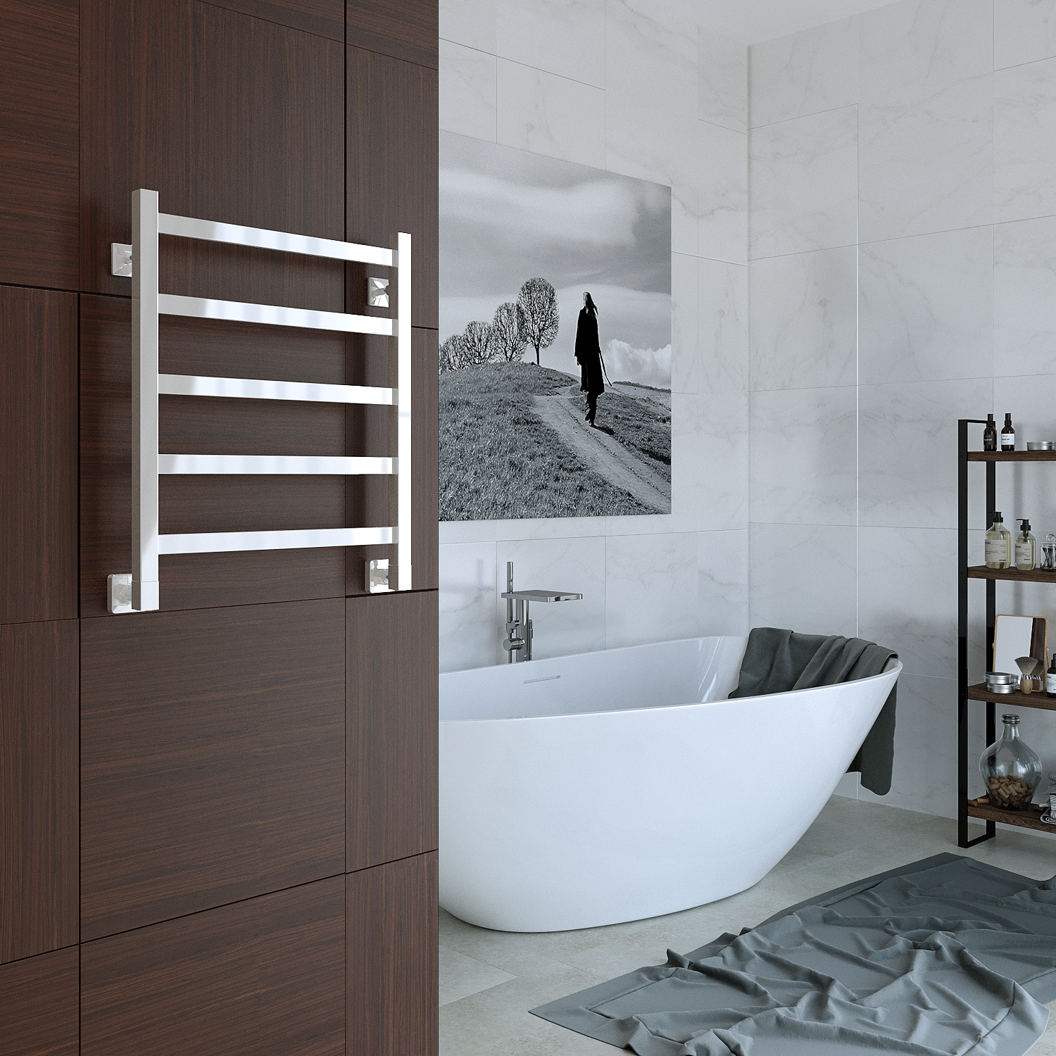 полотенцесушитель водяной stinox prestige 50x60 белый глянец