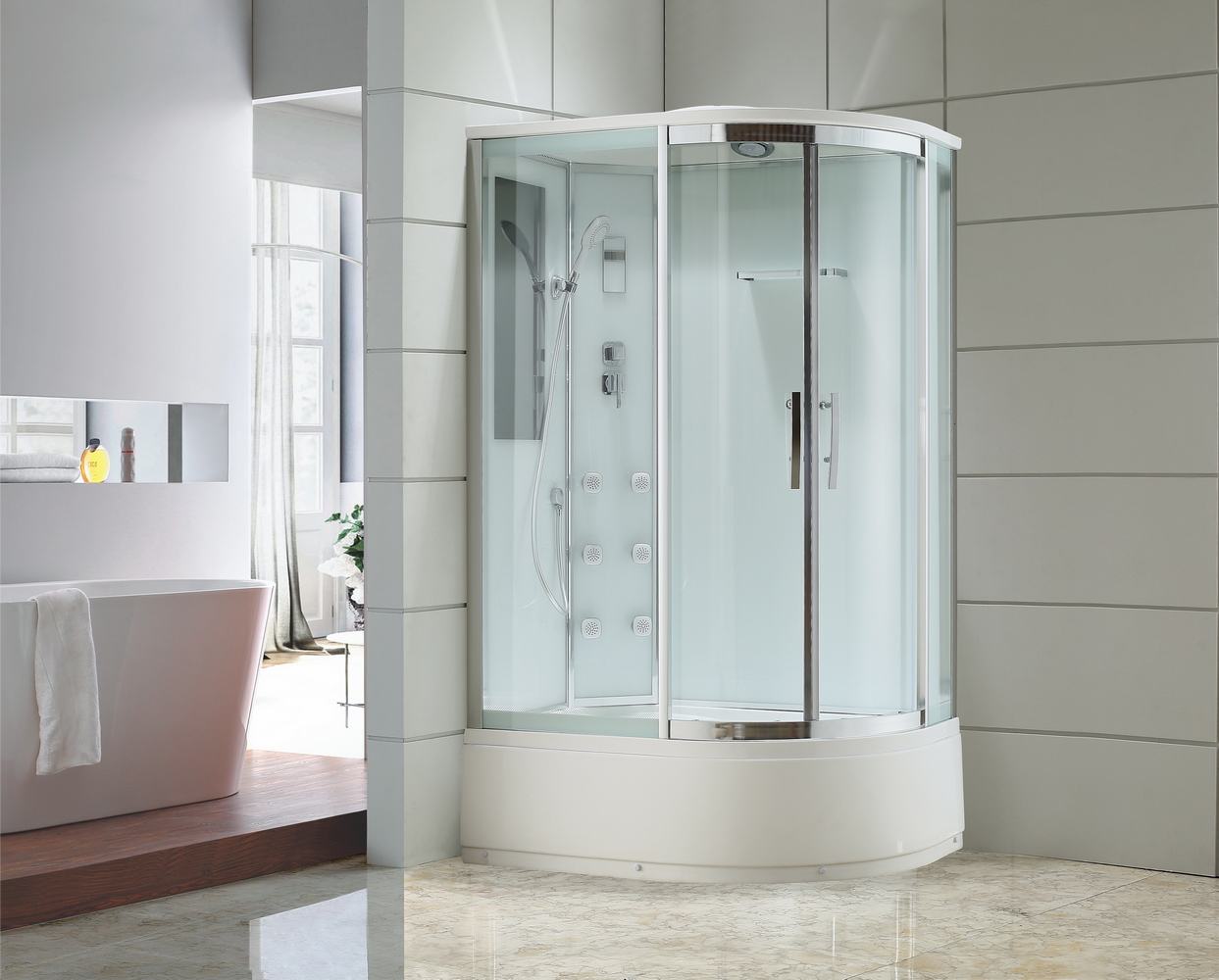 Душевой уголок Gutewetter Shape Round GK-864A 90x90 (хром/стекло матовое) фото 10 душевой уголок gutewetter shape round gk-864a 90x90 (хром/стекло матовое) фото 10