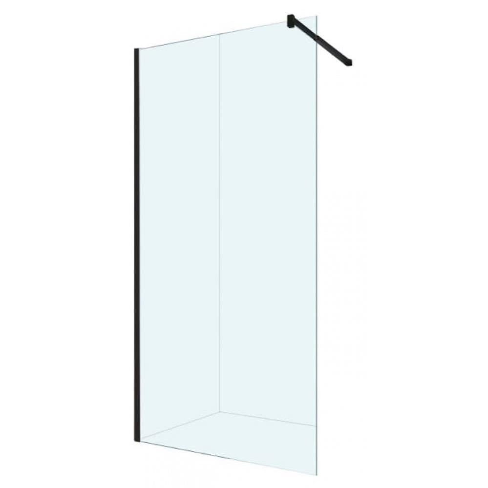 душевой уголок berges sky black 110x200 стекла прозрачные, профиль черный