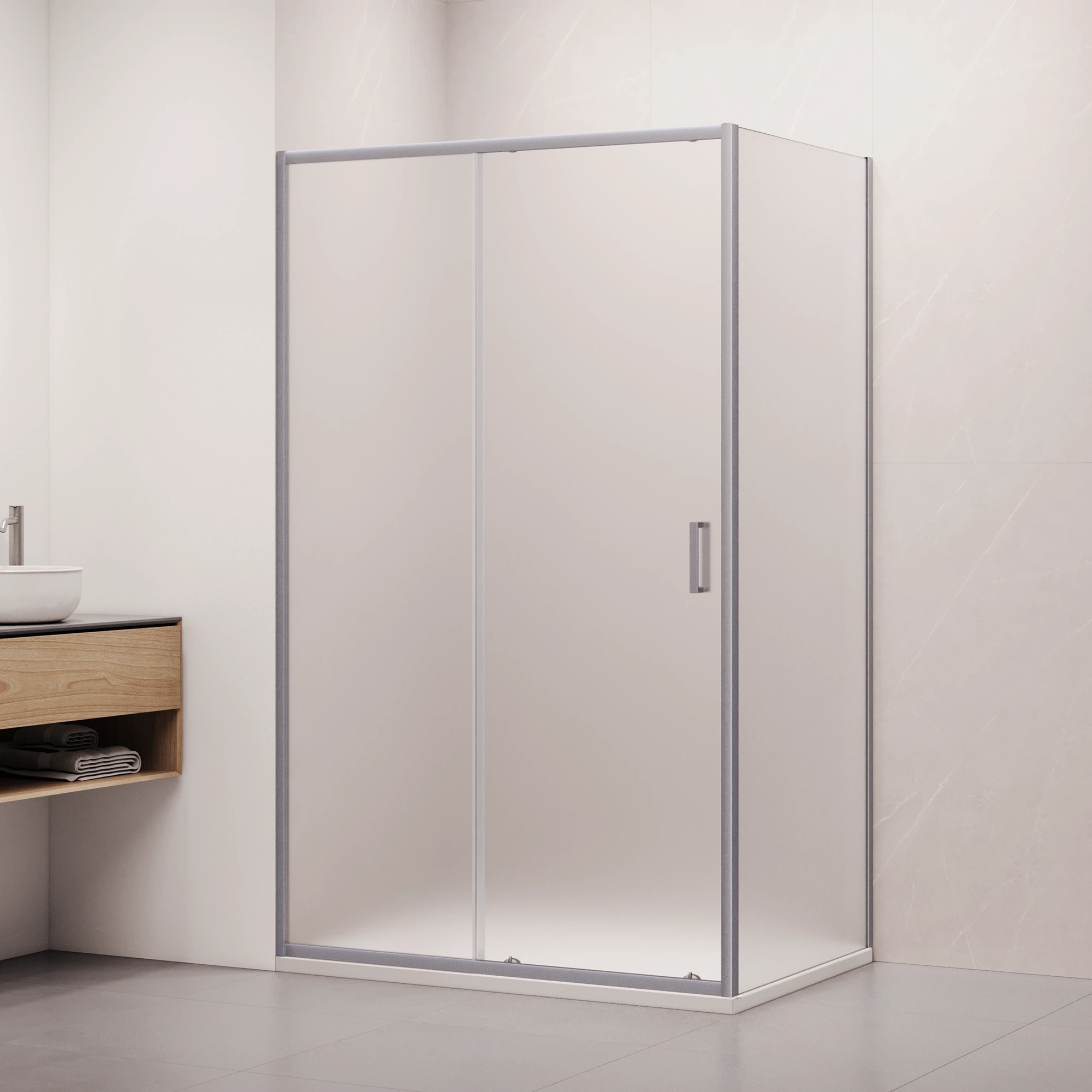 душевой уголок rgw classic cl-145-s 120x90 стекла матовые / профиль сатин
