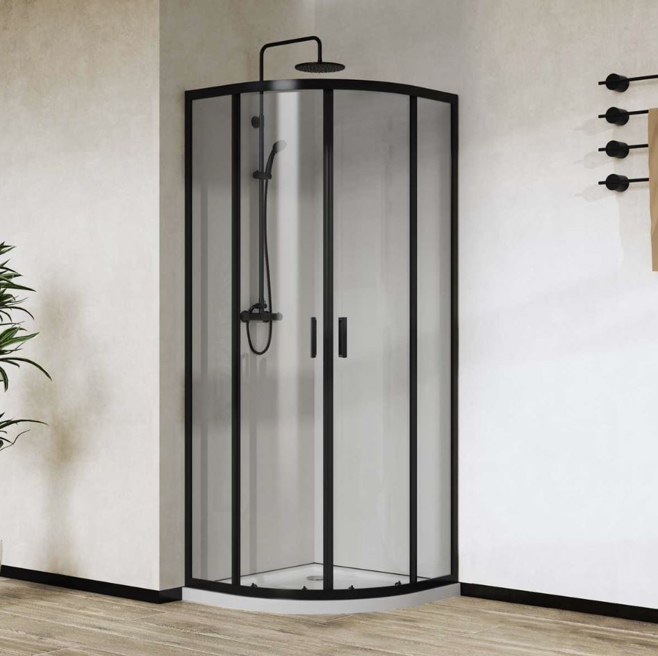 душевой уголок vincea city vsq-5ct900clb 90x90 прозрачное стекло / профиль черный матовый