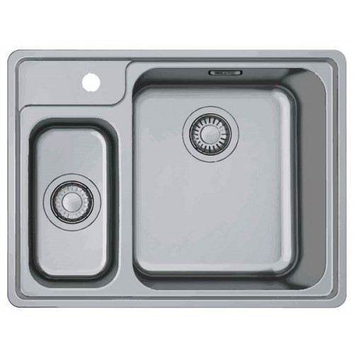 кухонная мойка franke всx 260 tl 62,5x48 со стоп-вентилем, нержавеющая сталь