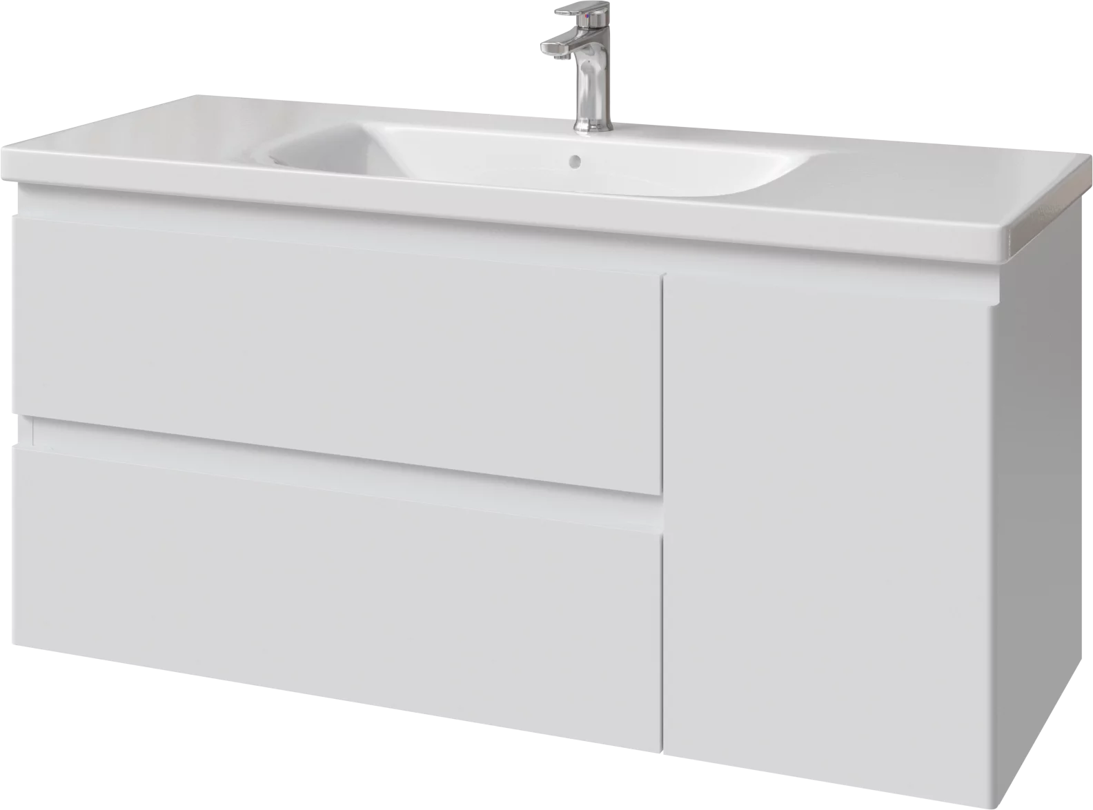 тумба подвесная caprigo forte 120 36117r eml-b231 белый матовый