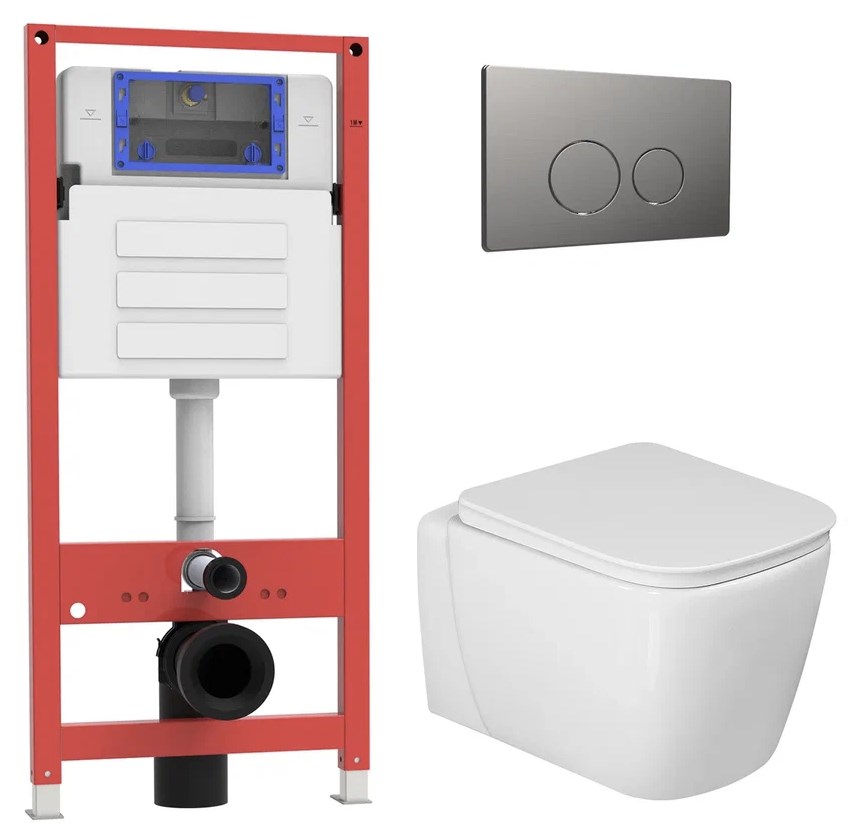комплект oliveeka инсталляция ol-mq-003 с унитазом ol-g1 и кнопкой ol-r22-bgm