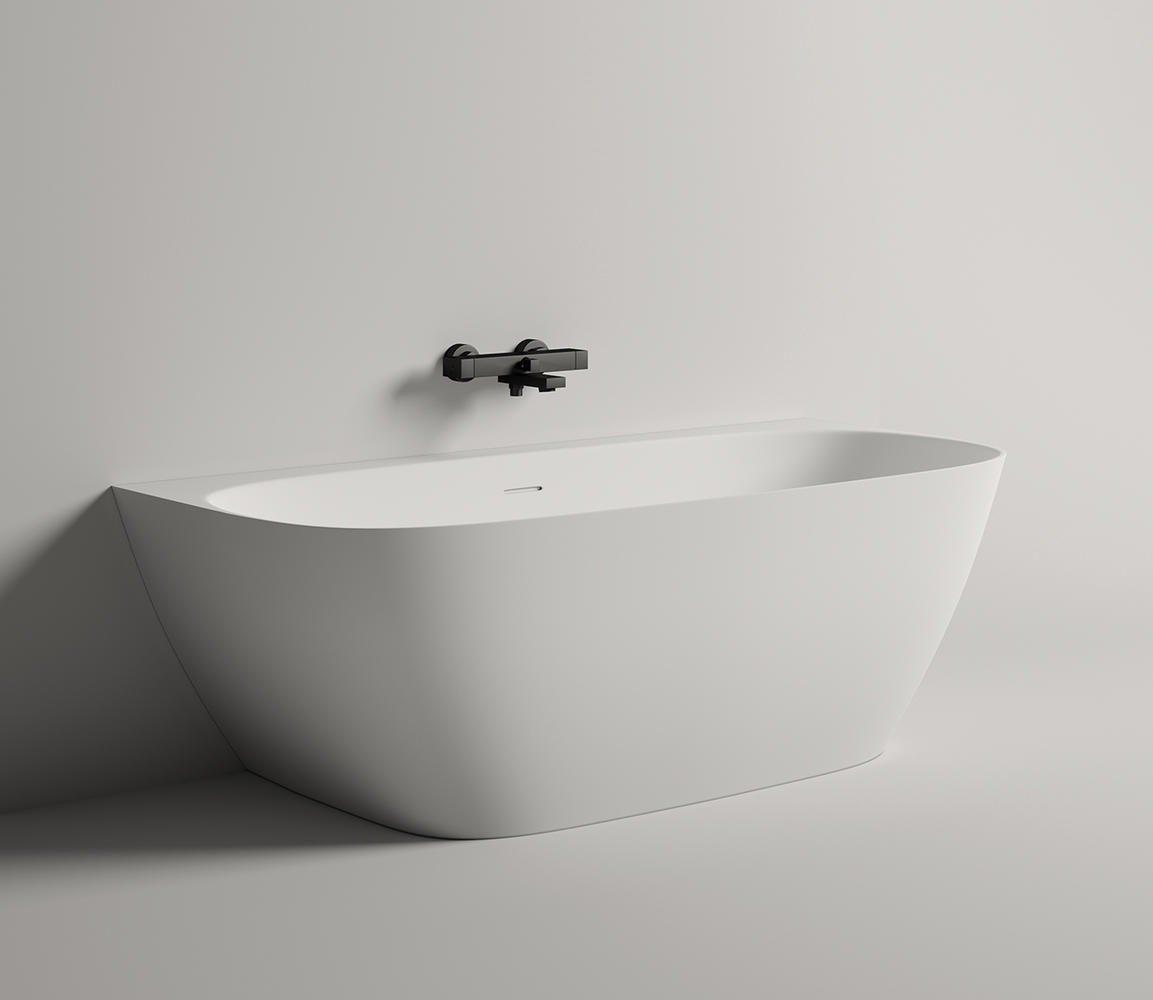 ванна из литого мрамора salini sofia wall 170x80 s-stone матовая