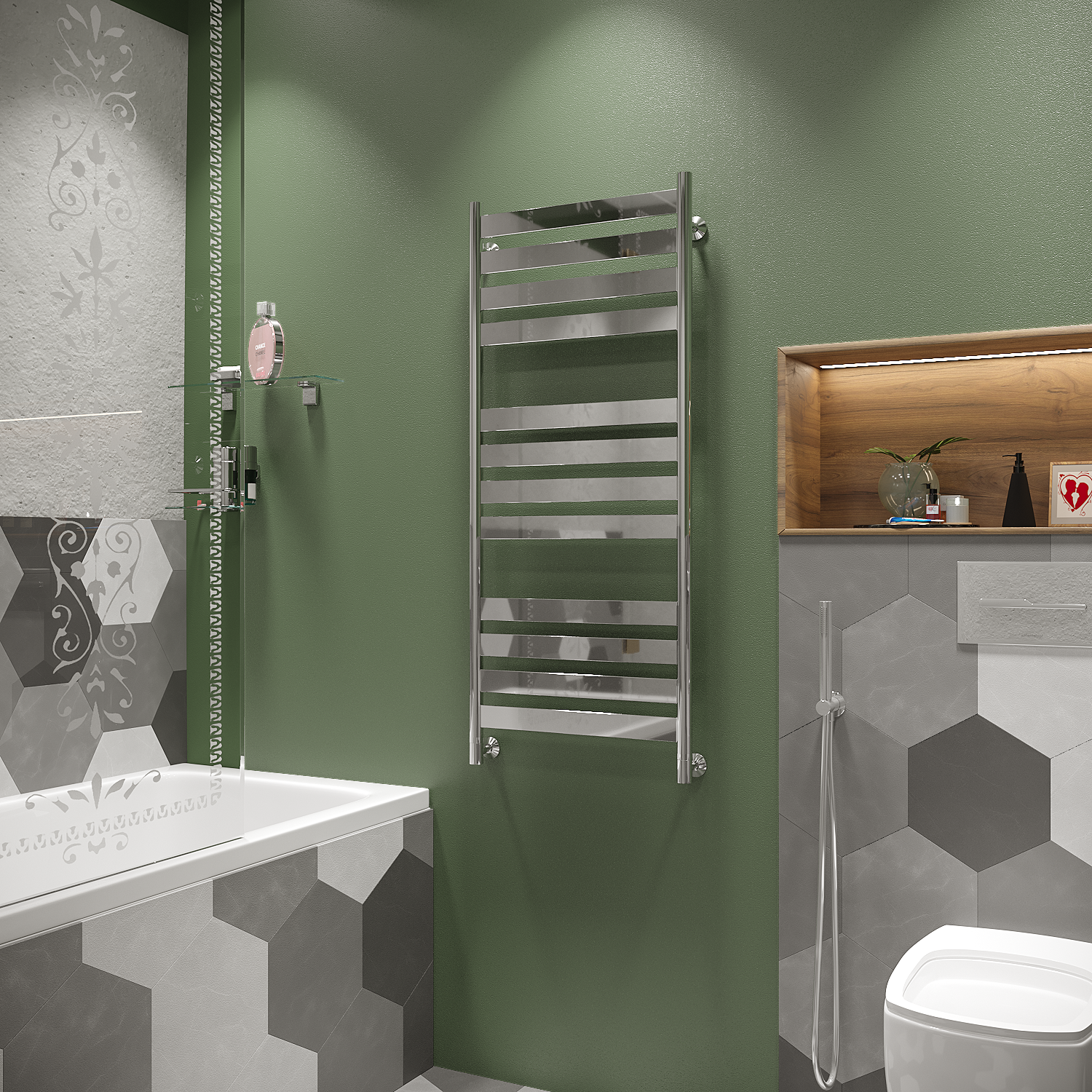 полотенцесушитель водяной stinox napoli luxe 50x120