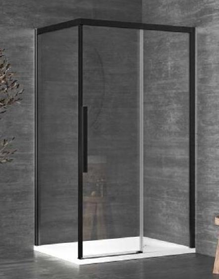 душевой уголок kolpa-san libra dw 120x90 прозрачное стекло / профиль черный матовый (правый)