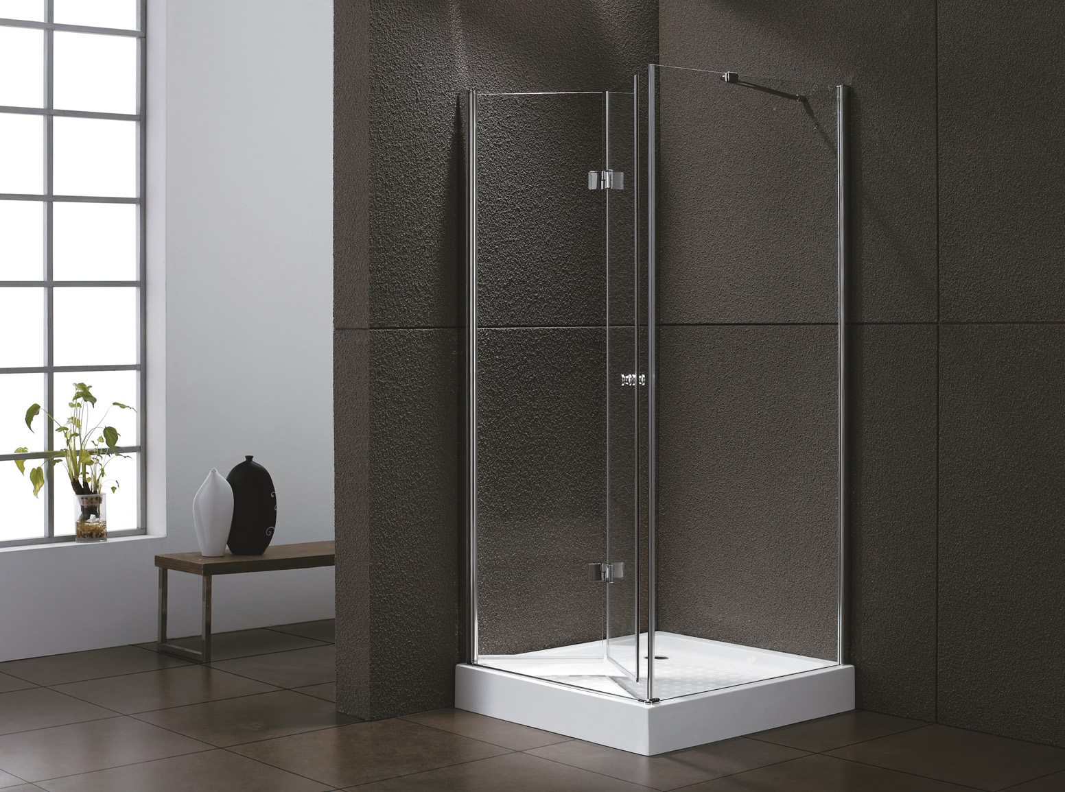 душевой уголок cezares elena-w-ash-1-100/80-c-cr 100x80 стекла прозрачные, профиль хром