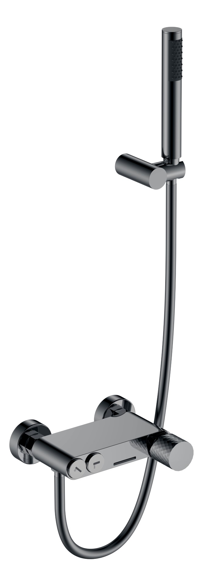 смеситель для ванны boheme stick diamond shine gun metall графит глянцевый