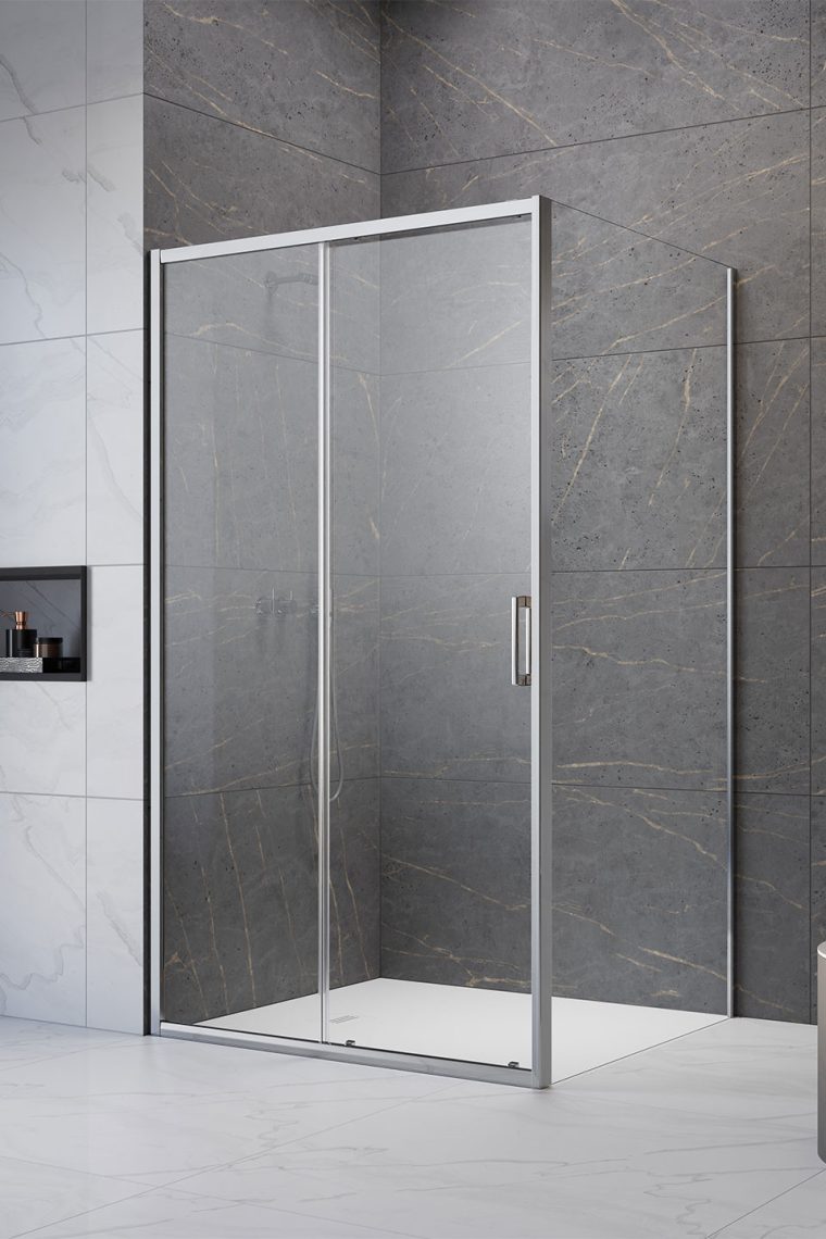 душевой уголок radaway premium pro kdj l 100x100 стекла прозрачные, профиль хром
