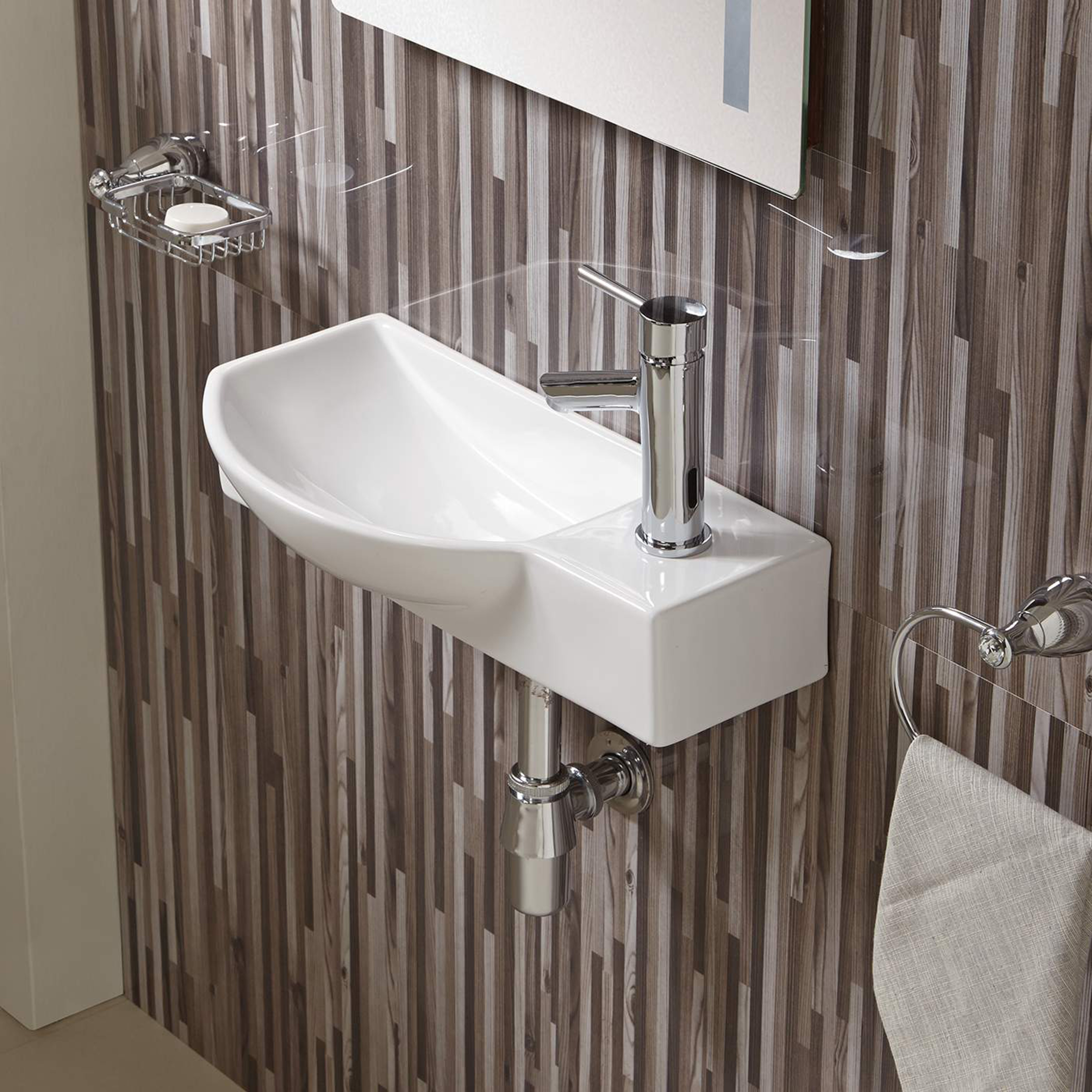 умывальник weltwasser aisbach 7945 gl-wt r 45x24 правый, белый глянец