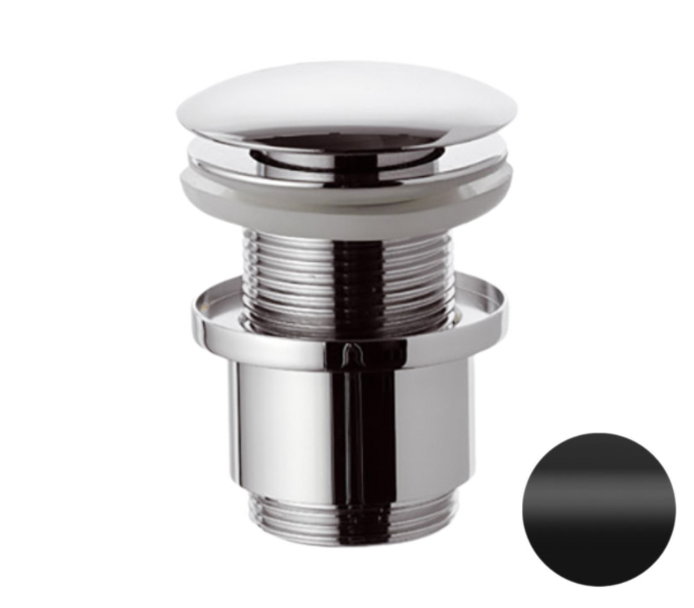 донный клапан без перелива 1”1/4 remer 904cc2114no черный матовый
