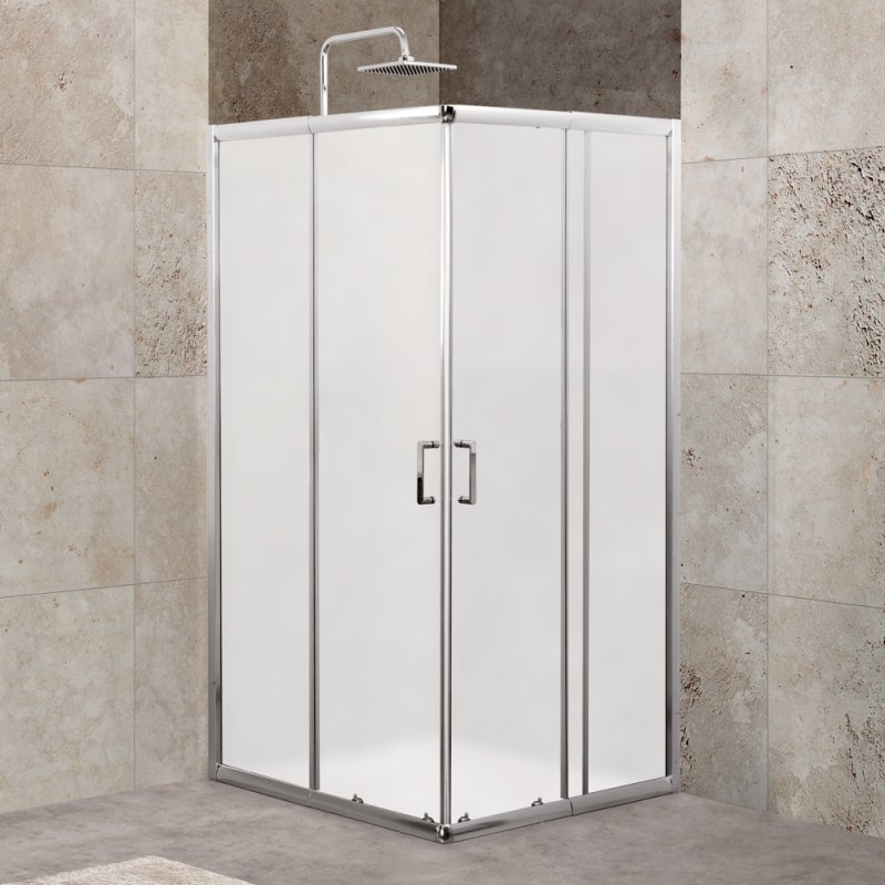 душевой уголок belbagno unique-a-2-75/90-m-cr (75-90)x(75-90) стекла матовые