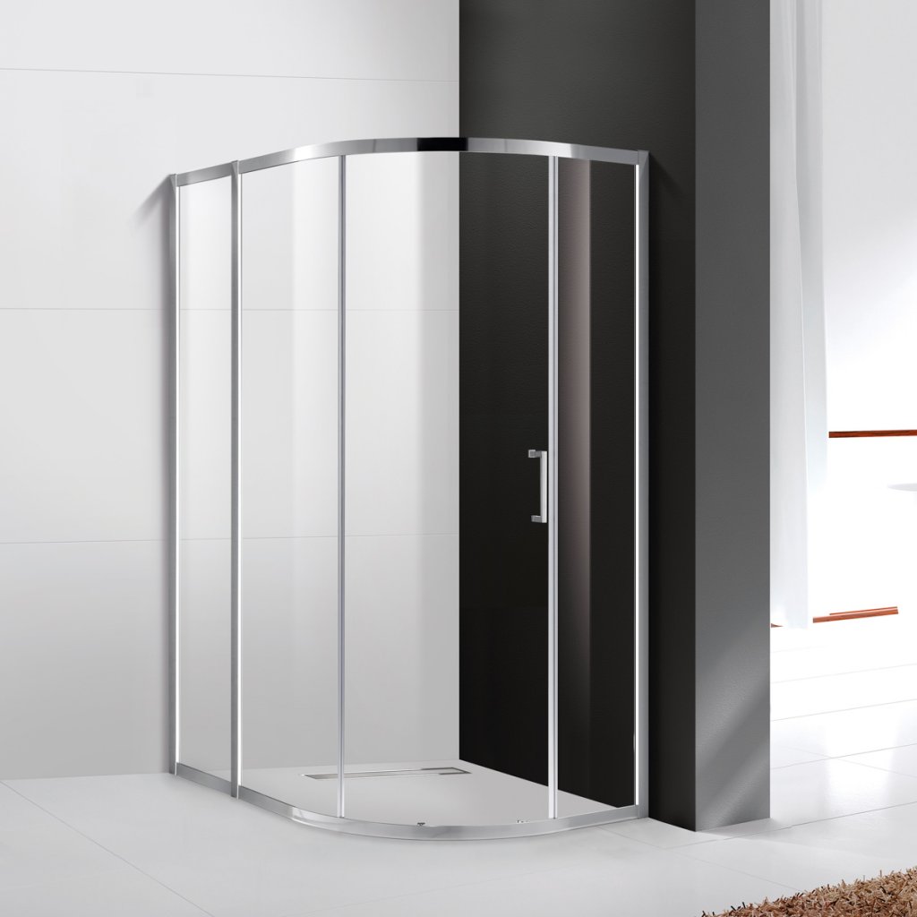 душевой уголок cezares molveno-rh-1-110/100-c-cr-iv 110x100 стекла прозрачные, профиль хром