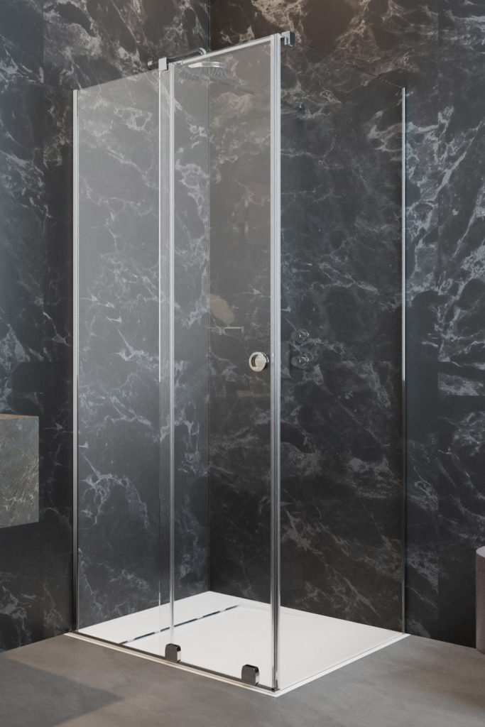 душевой уголок radaway furo kdj rh 90l 90x75 стекло прозрачное (левый)