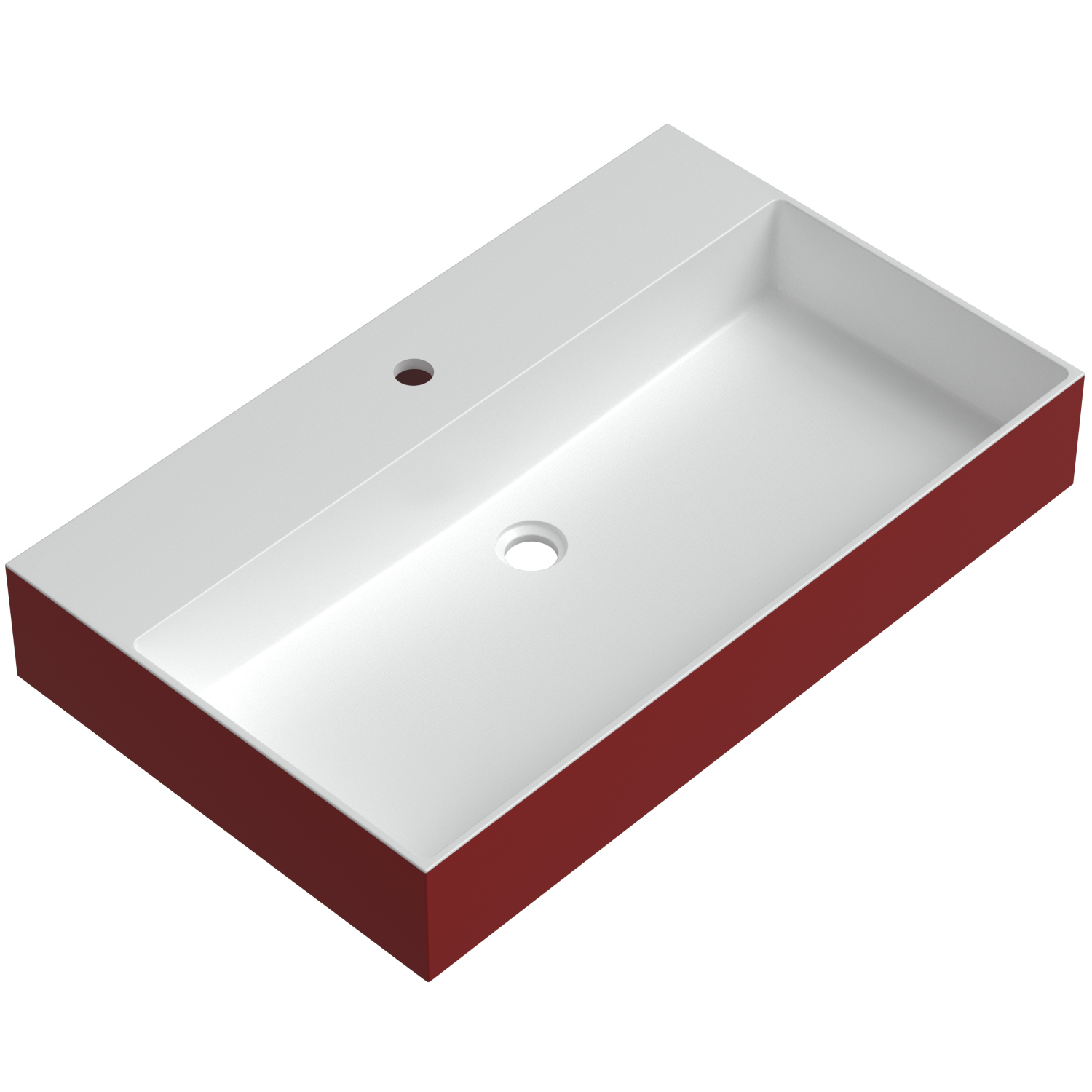 умывальник мебельный radostone cezaria 80x49 белый/бордовый