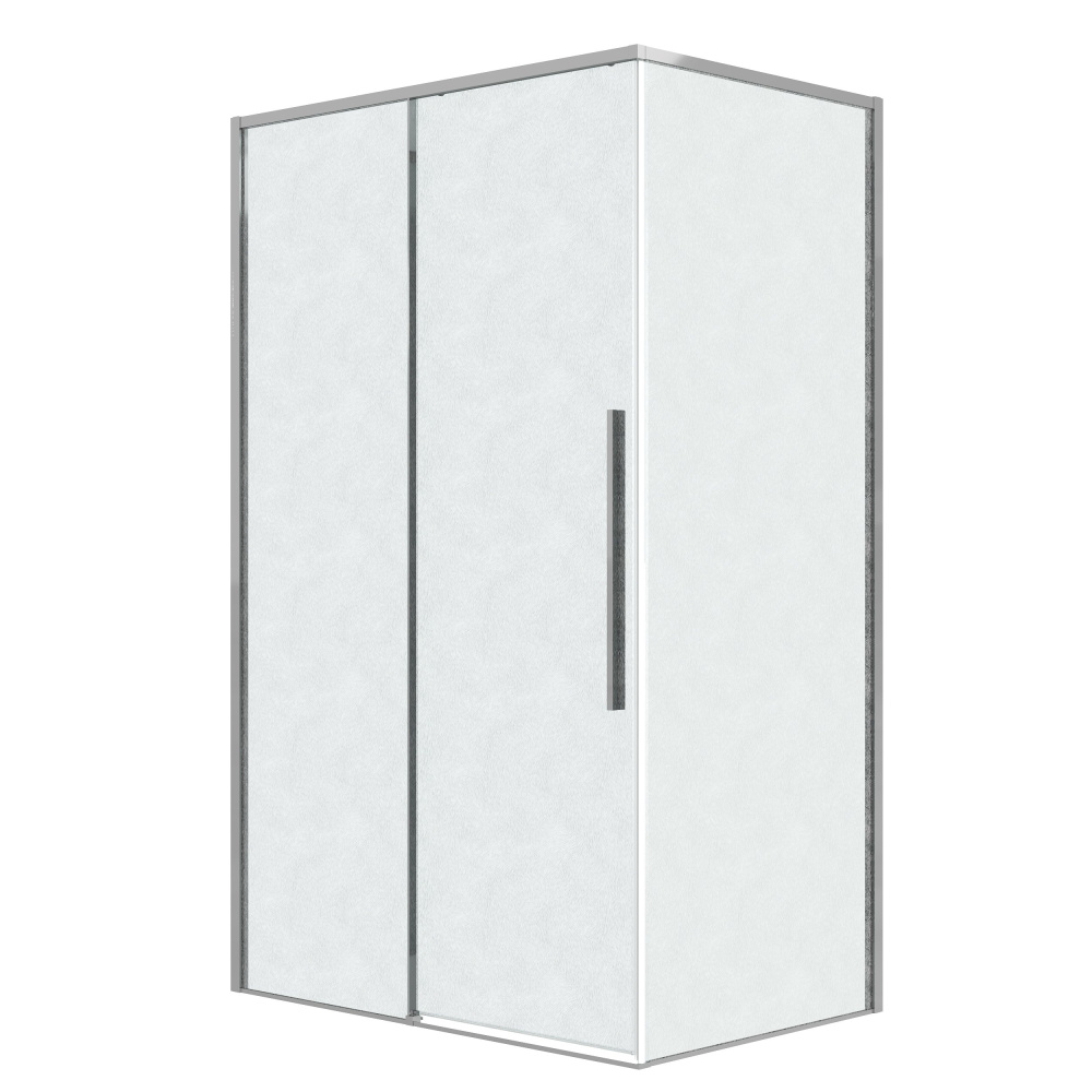 душевой уголок grossman galaxy 100x90 стекло шиншилла / профиль хром