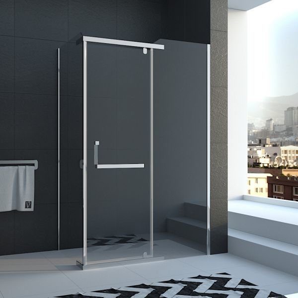 душевой уголок veconi rovigo rv-19 100x80 прозрачные стекла / профиль хром