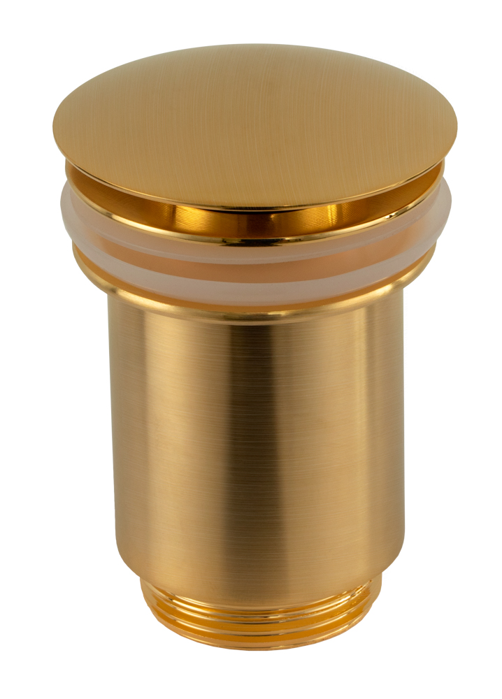 донный клапан без перелива 1”1/4 remer 904cc114bg золото брашированное