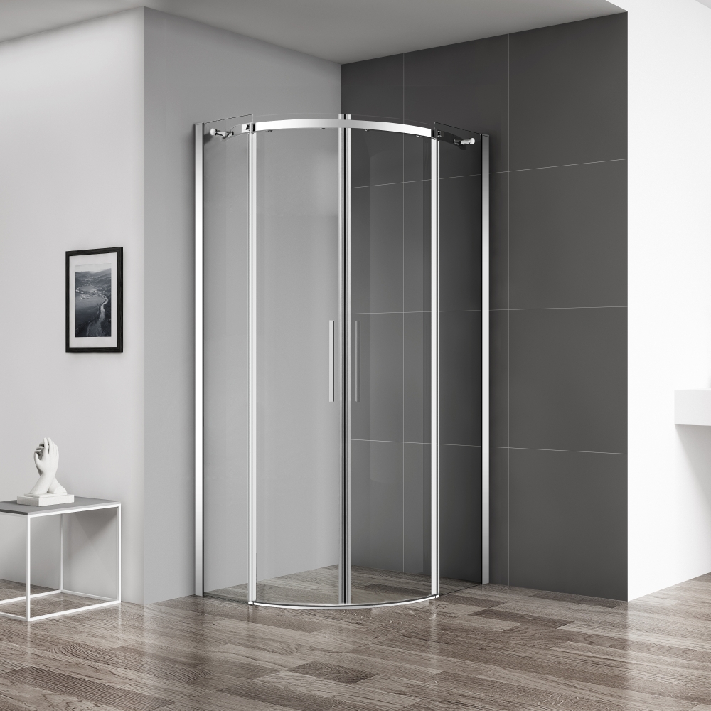 душевой уголок belbagno acqua-r-2-100-c-cr 100x100 стекла прозрачные