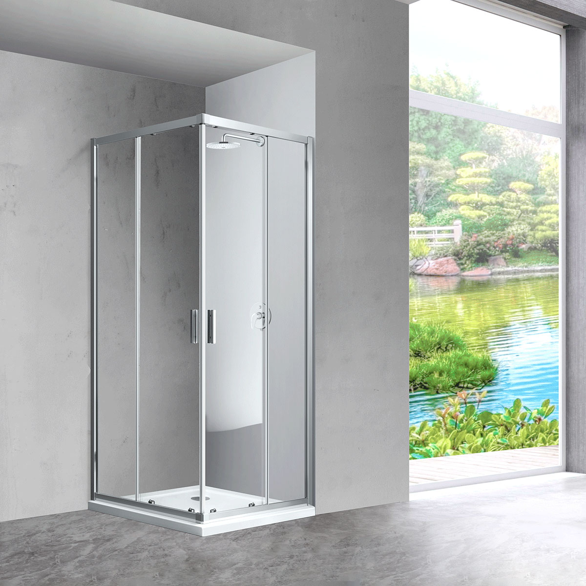 душевой уголок vincea scala vss-2sc8012cl 120x80 прозрачное стекло / профиль хром