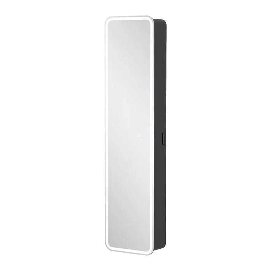 шкаф-пенал equil eltoro led 40 черный матовый