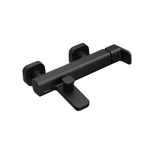 смеситель для ванны ravak td f 022.20/150 черный матовый