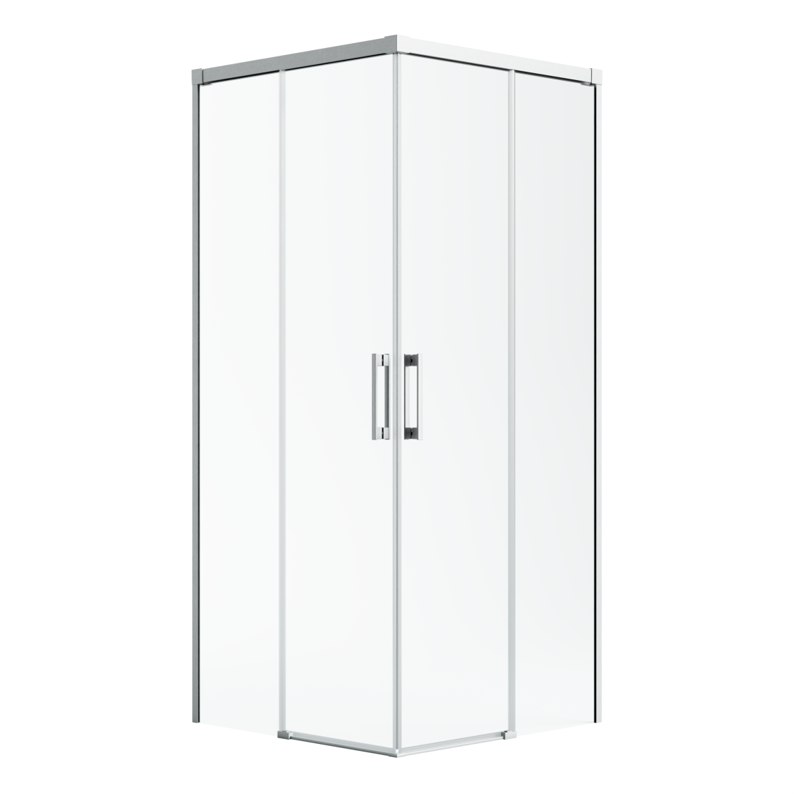 душевой уголок radaway idea brushed nickel kdd 80x75 стекла прозрачные, профиль брашированный никель