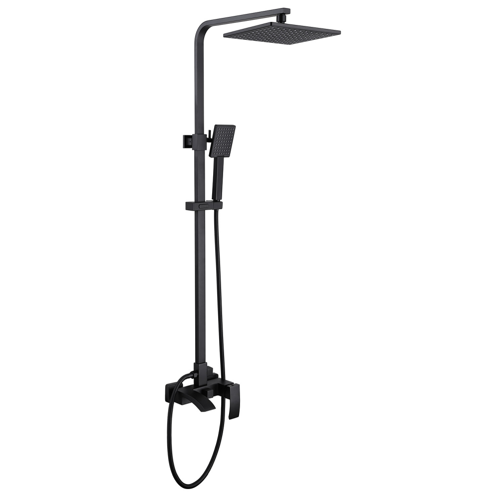 душевая стойка abber wasserfall af8616b черный матовый