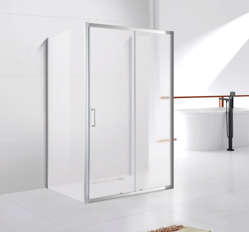 душевой уголок cezares molveno-ah-12-150/80-p-cr 150x80 стекла матовые, профиль хром
