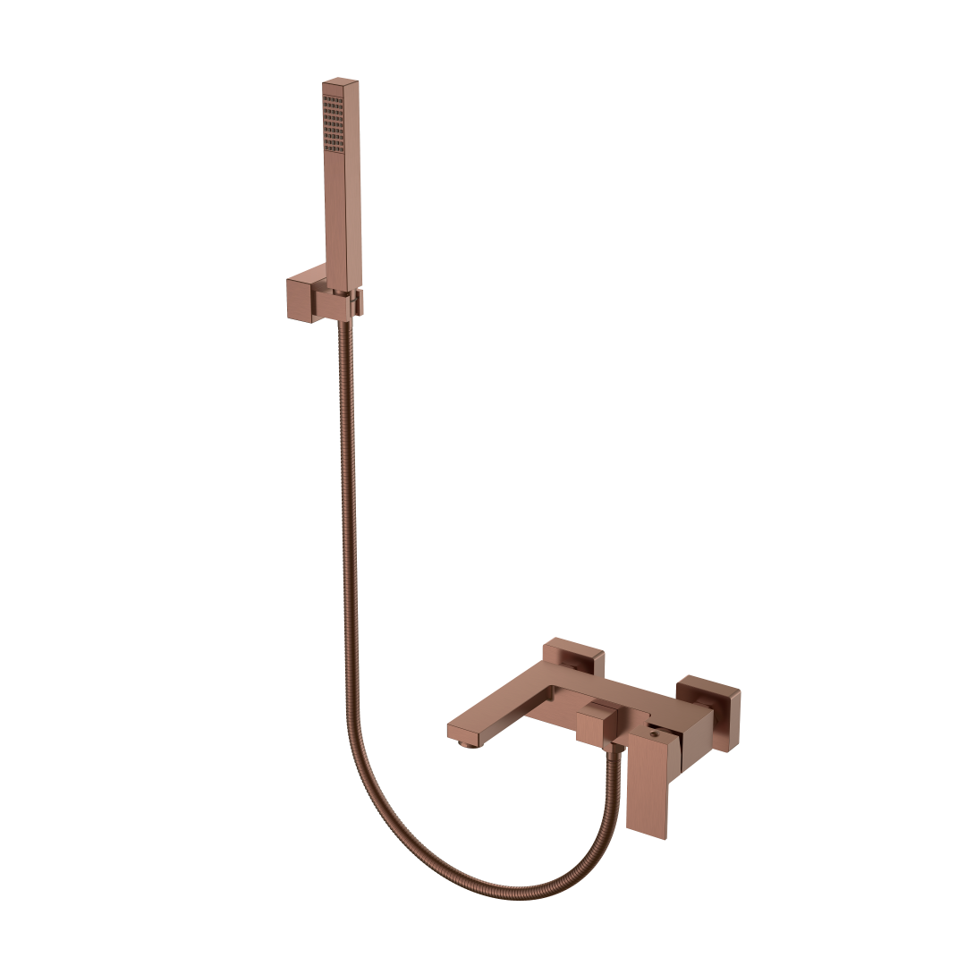 смеситель для ванны boheme qubic brushed bronze 473-brb брашированная бронза